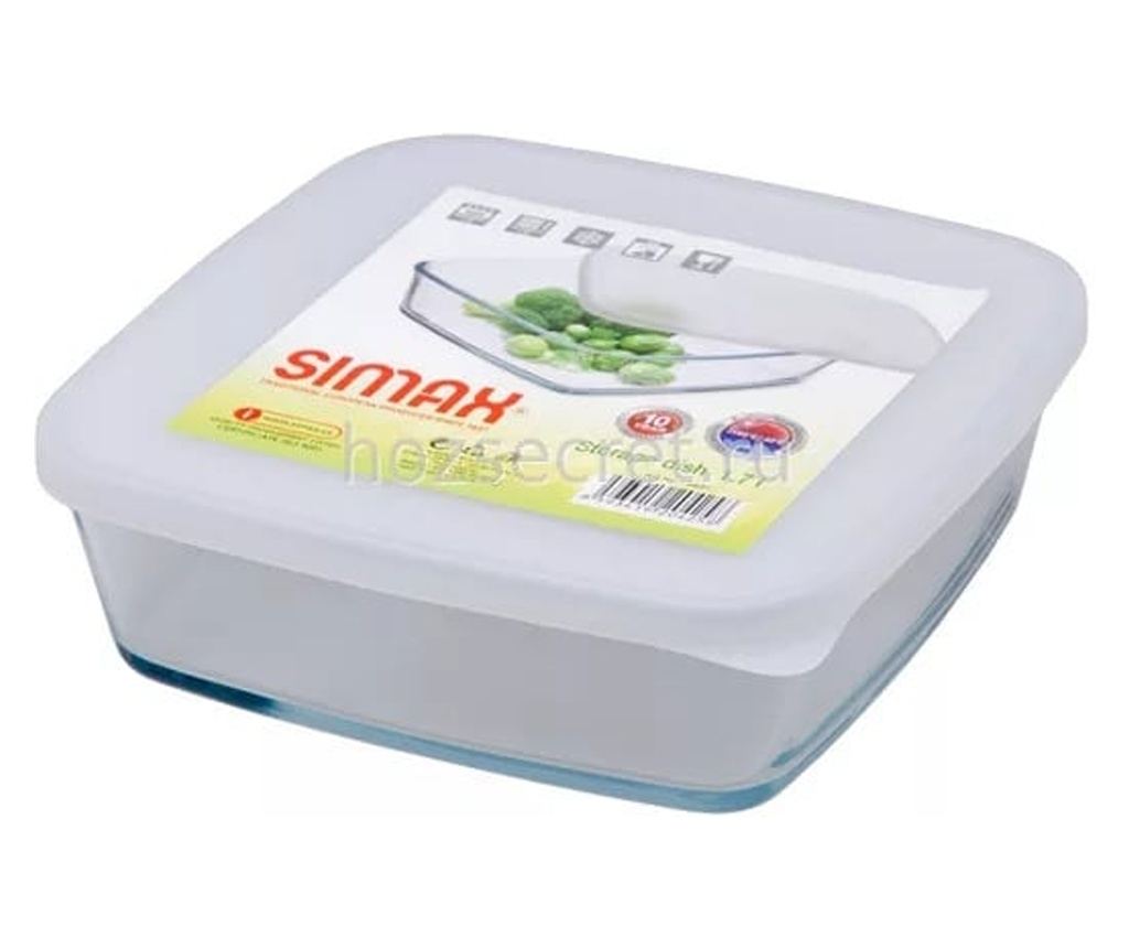 Kvadratna staklenka otporna na toplinu s plastičnim poklopcem 1,7 L Simax 7466/D - Simax - Simax - 2