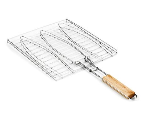 Скара за риба Muhler 1001835N, 27x26.5x50.5 см, Топлоизолирана дръжка, Инокс