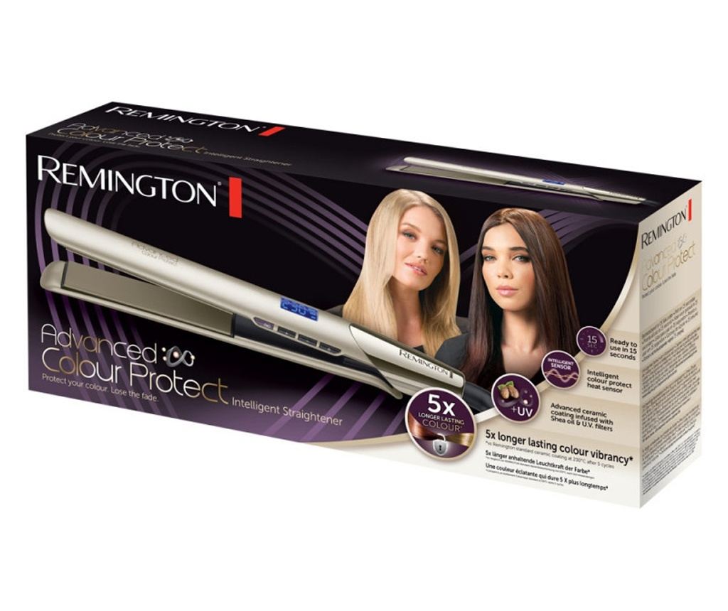 Преса за коса Remington S8605 Advanced Colour Protect, 230C, Керамично покритие обогатено с масло от шеа и U.V. филтри, Бързо за - 3