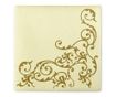 Празнични салфетки Linclass - Pomp (Gold-Cream) / 40 х 40 см / 50 бр.