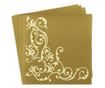 Празнични салфетки Linclass - Pomp (Gold-Cream) / 40 х 40 см / 50 бр.