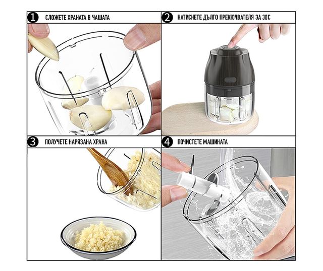 Резачка За Месо И Зеленчуци Smart Портативен, Чопър, CYBERDUST, Нож 3D, Стомана С Високо Качество За Хранителна Безопасност, Ста