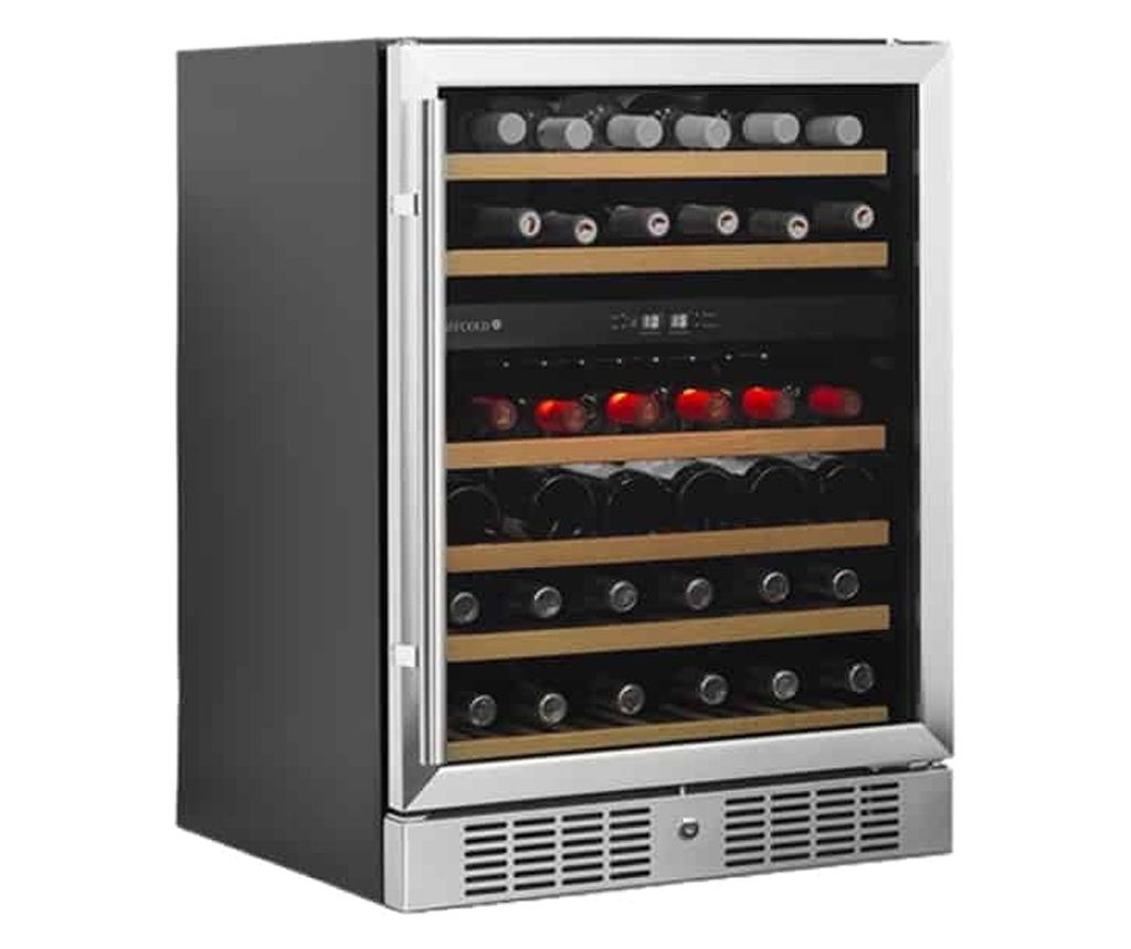 Racitor de vinuri incorporabil, Dual Zone, 46 sticle, TEFCOLD, TFW200-2S, inox