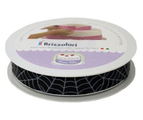 Dekorativna traka Cake Dress, za torte i kolače, 2cm x 20m, Crna paukova mreža