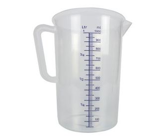 Пластмасова мерителна чаша 1 л, AZHOME