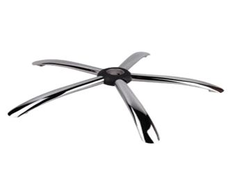 Σετ μεταλλικής πλάκας ζυγοστάθμισης 22 cm x 15 cm, βάση 60 cm και κύλινδρος εμβόλου, αερίου, για καρέκλες γραφείου, ασημί, 35 cm