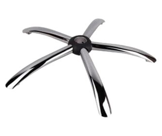 Σετ βάσης καρέκλας executive, 60 cm και κύλινδρος εμβόλου, αερίου, για καρέκλες γραφείου, ασημί, 35 cm