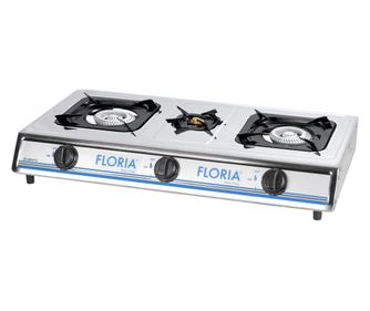 Aragaz cu 3 ochiuri inox, Floria ZLN-8472