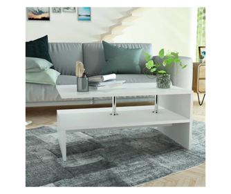 Stolić za kavu, iverica, 90 x 59 x 42 cm, bijela