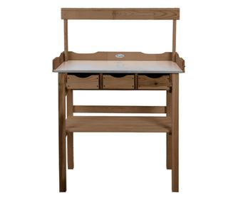 Esschert Design Miza za sajenje sadik z predali in policami, rjava