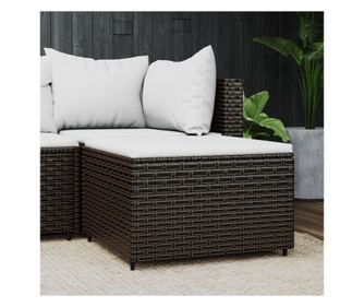 Vrtna tabure s jastukom, smeđa, poliratan