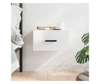 Falra szerelhet jjeliszekrny, extrafnyes fehr, 35x35x20 cm