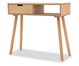 Konzolový stôl, masívne borovicové drevo 80x30x72 cm, hnedá