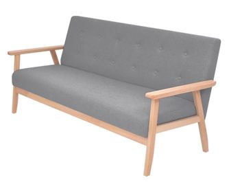 Комплект дивани 2 части Текстил Светлосив