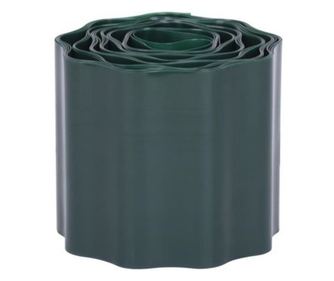 Пластмасов бордюр за морава, зелен, 9 м х 120 мм, Strend Pro