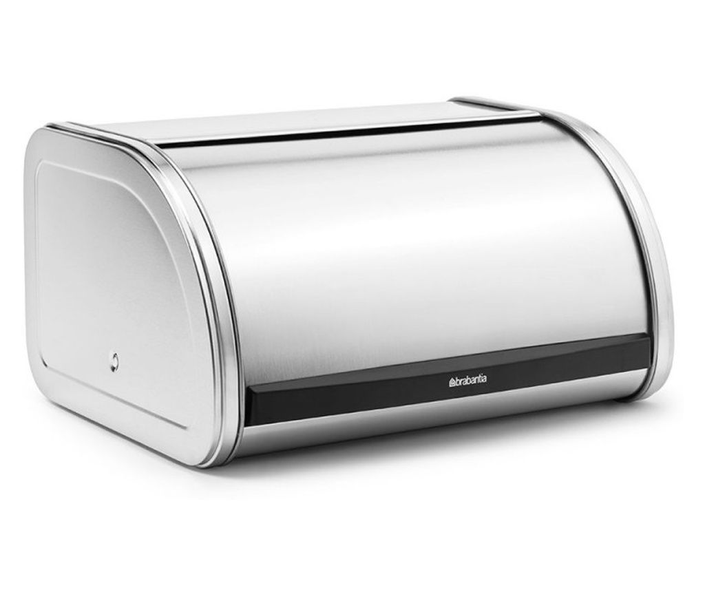 Кутия за хляб Brabantia Roll Top 646889, 11 л, 31.6x26.5 см, Специална структура, Инокс/Мат