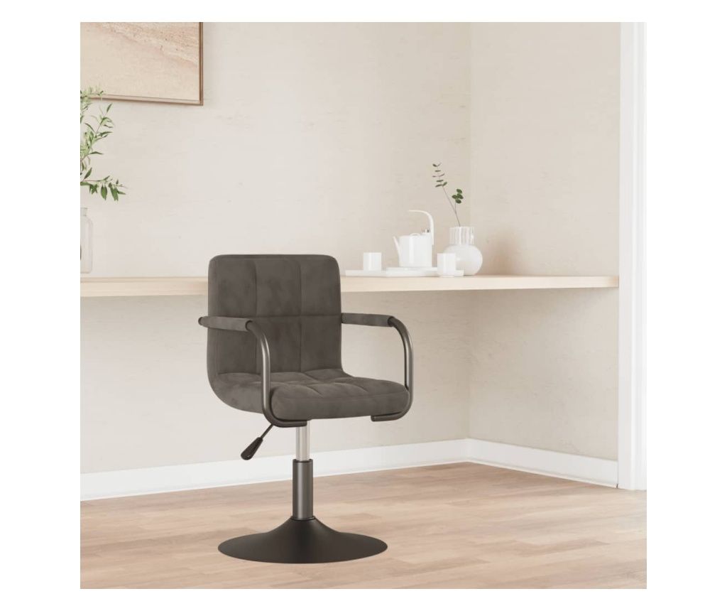 Scaun de bar, gri închis, catifea