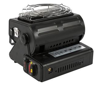 Aragaz camping, portabil, Micul Fermier, 2 in 1, incalzitor, 1.3 kW, un arzator, aprindere piezo-electrica, 29x24x27 cm