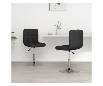 Kuhinjske stolice, 2 kom., crna, umjetna koža