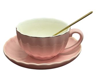 Set Ceasca, Farfurie si Lingurita, STYLE Roz