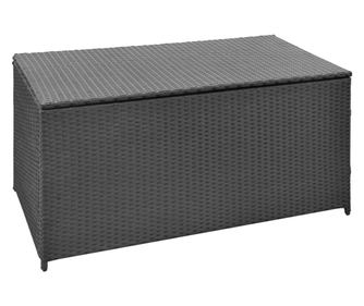 Kertszeti troldoboz, fekete, 120x50x60 cm, polirattan
