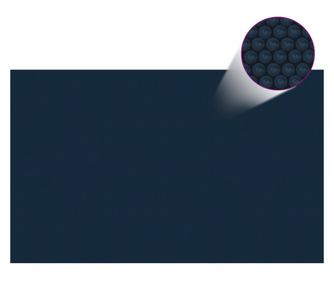 Plavajoča solarna folija za bazen črna/modra 260x160 cm PE