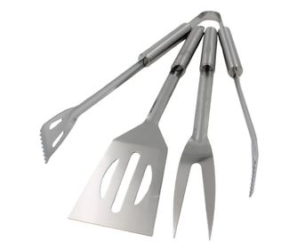 3 darabos fém grill eszközkészlet 35 cm