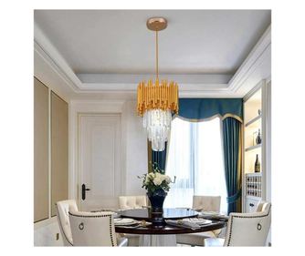 Candelabru Greelustr JZD-D23, Modern, cu Cristale, 3 Nivele, pentru Living, Bucătărie