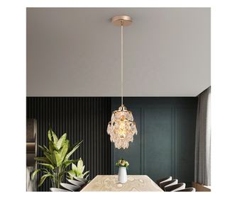 Candelabru cu cristale Greelustr HQ-SG-04, pentru bucătărie, sufragerie, hol, dormitor, E26/E27 (becul nu este inclus)