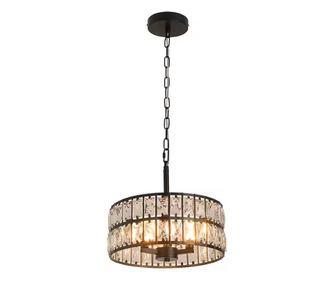 Greelustr Candelabru 3003-H, lustră din oțel și cristal, aurie, potrivită pentru hol, bucătărie, living, dormitor