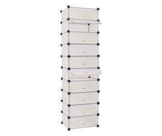 Povezani organizator cipela, 10 pretinaca, bijela