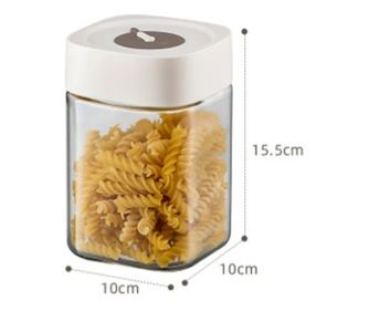 Borcan din Sticla de Inalta Calitate, Cyrax, Capac Ermetic, Uz Casnic, Depozitarea Condimentelor sau a Alimentelor Umede si Usca