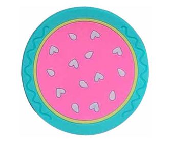 Suport pentru Pahar, Cyrax, Model Pepene, din PVC, 10 cm, Rezistent la Caldura, Verde/Roz