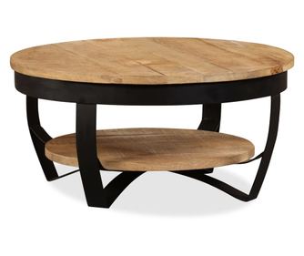 Stolić za kavu od masivnog neobrađenog manga, 65 x 32 cm