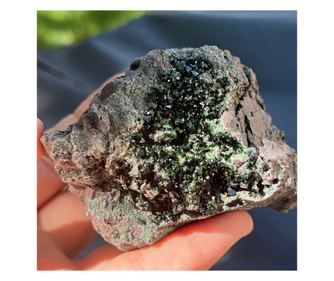 Libethenit floare de mina din Congo model 9