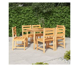 Vrtni namještaj, 7 dijelova, masivno tikovo drvo