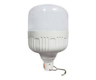 LED крушка Klausstech, преносим тип, електрическо и слънчево зареждане, литиева батерия, кука от неръждаема стомана, бял цвят на