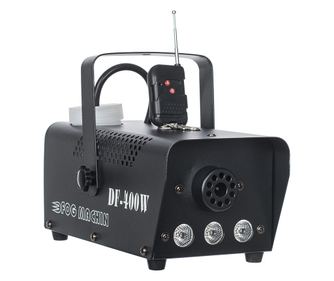 KlaussTech Výrobník kouře, výkon 400 W, dálkové ovládání, diskotékové LED diody, montážní držák, černý