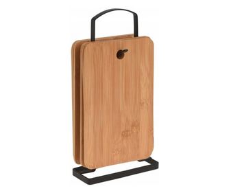 6 darabos Vitre vgdeszka kszlet, bambusz, fm tart, vgdeszka mrete 22 x 14 cm, tartval 16 x 5 x 30 cm