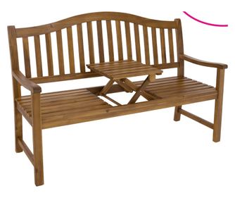 Kerti pad asztallal, akácfa, Taima 150x64x104 cm