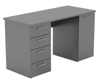 Eustach grafit színű íróasztal DTD 137x60x76,3 cm