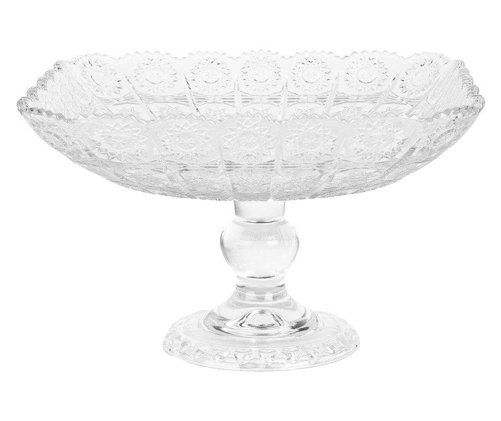 Átlátszó üvegtál 29x29x18 cm