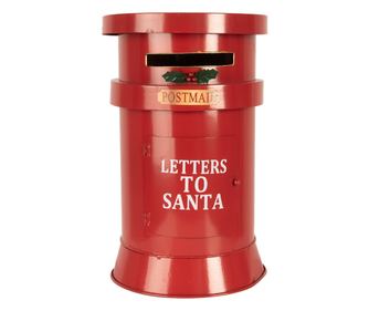 Színes fém karácsonyi postaláda 24x38 cm