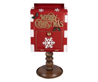 Többszínű fém karácsonyi postaláda 27x22x51 cm