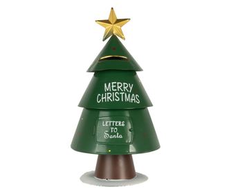 Többszínű fém karácsonyi postaláda Ø 18x35 cm