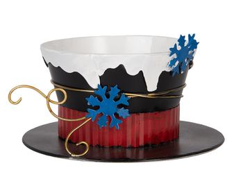 Többszínű fém karácsonyi dekoráció Ø 22x12 cm