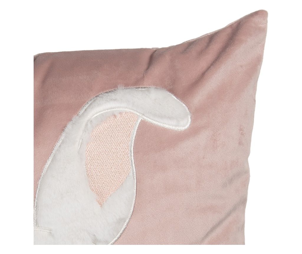 White, Black, and Pink Bunny Throw Pillow Cover 45x45 cm