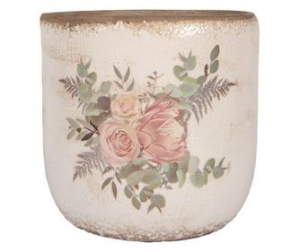 Višebojna keramička tegla za cvijeće - 18x17 cm