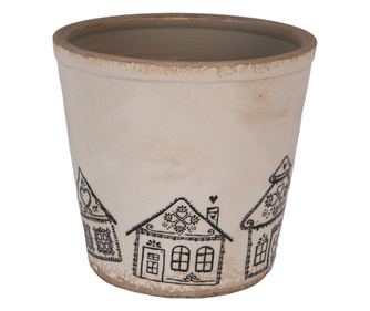 Višebojna keramička tegla za cvijeće od medenjaka 21x20 cm