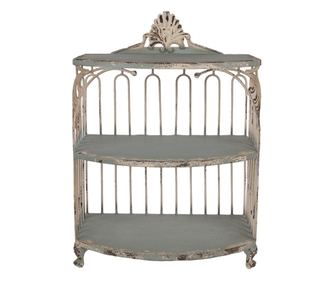 Raft fier verde bej vintage 38x23x55 cm